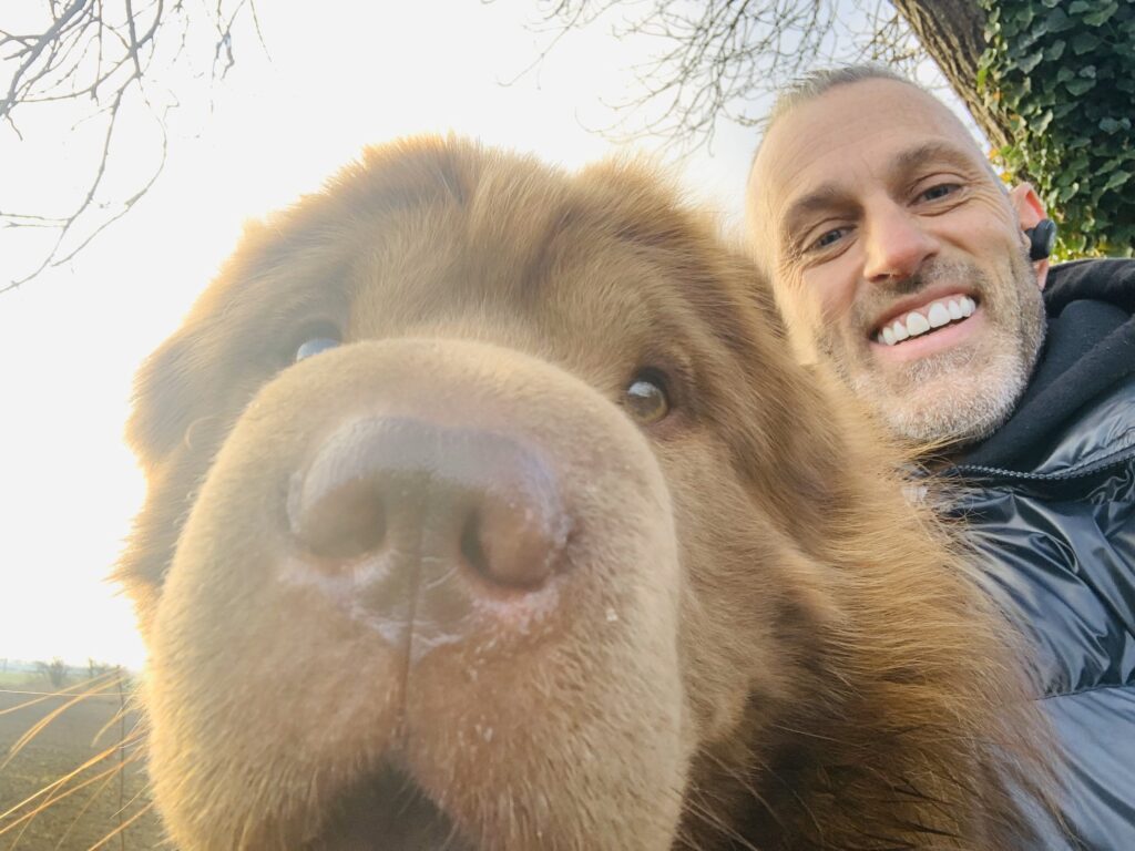 pontefract and wakefield pet taxi driver with his dog